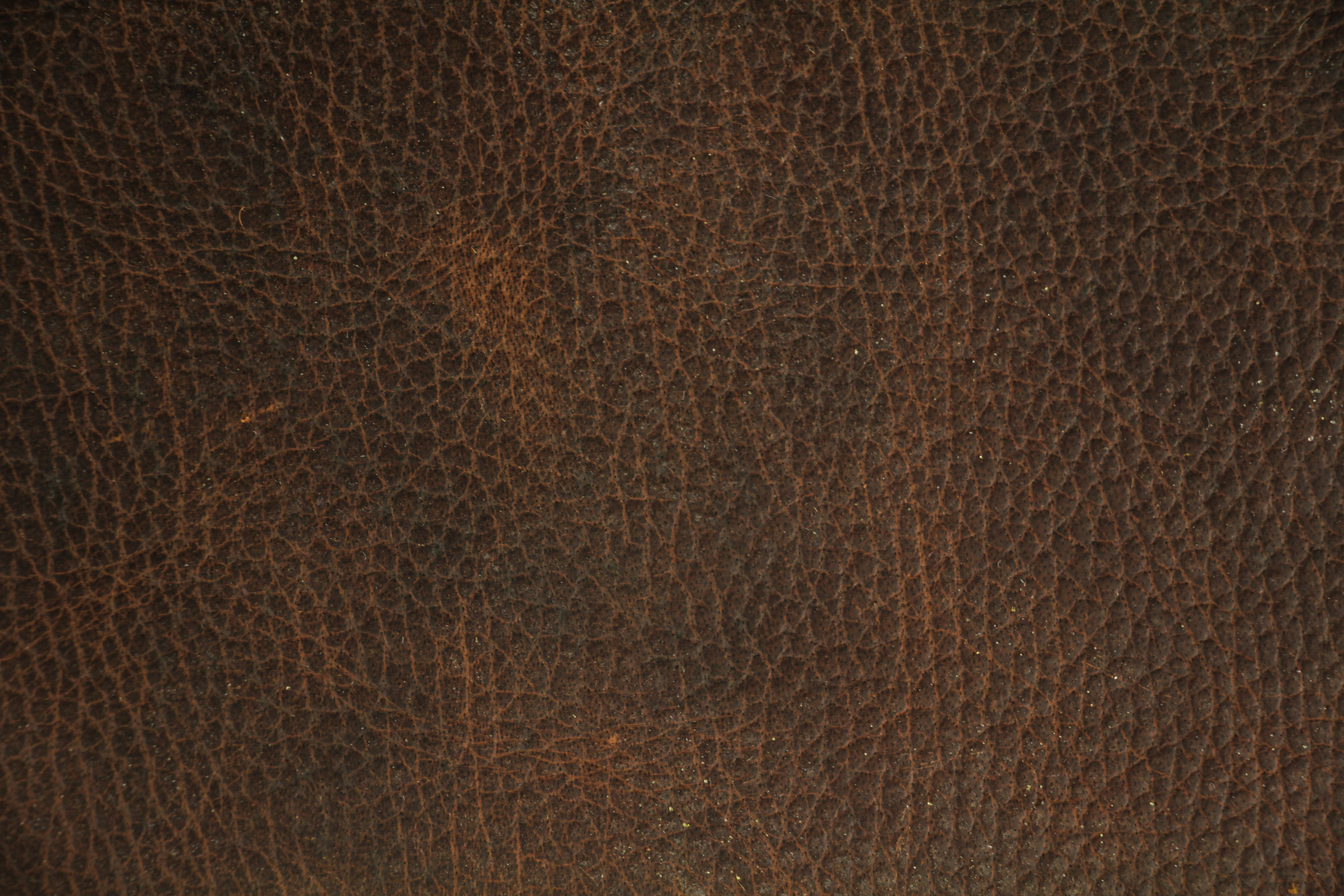 Dark Leather Texture Brown Clouded Hand Made Genuine Stock Photo