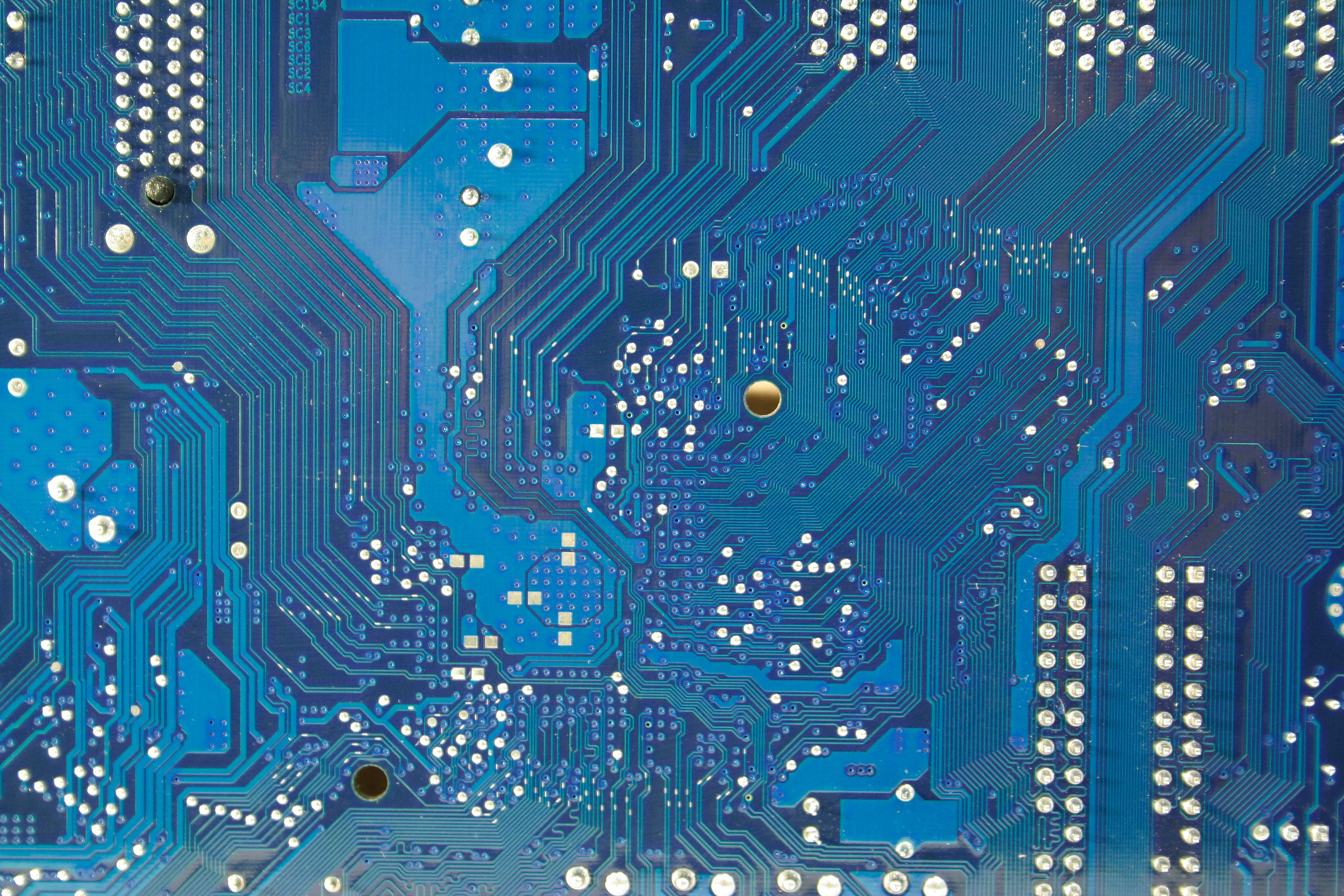 Computer Texture Blue Motherboard Image Copper Processor Circut Tech