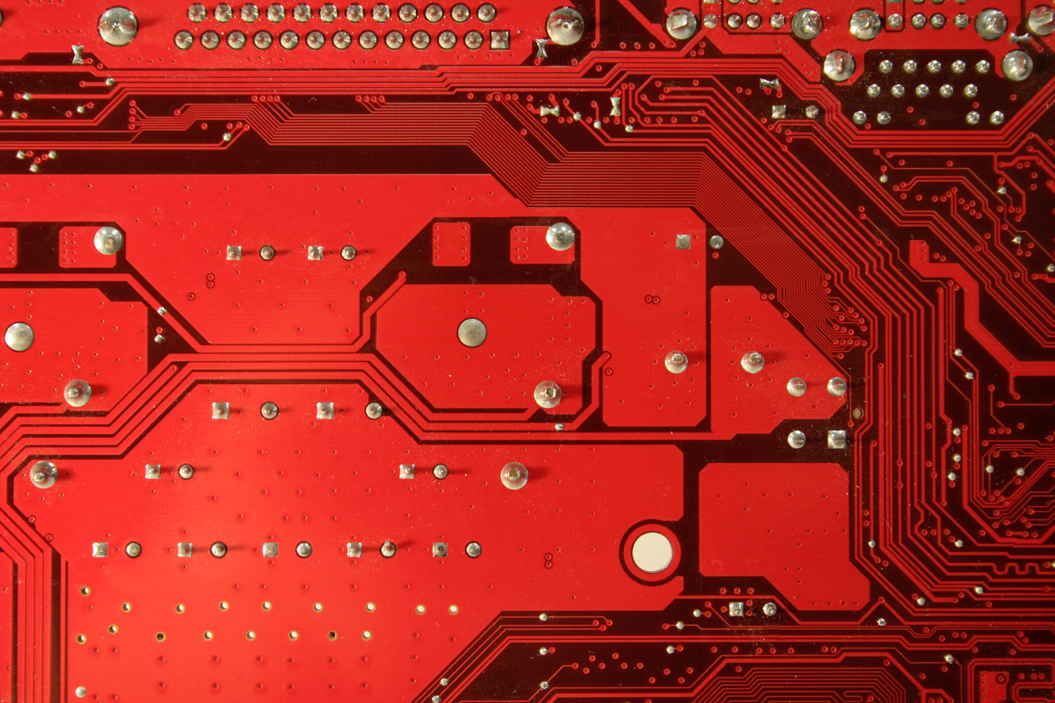 Computer Texture Circuit Stock Photo Red Motherboard