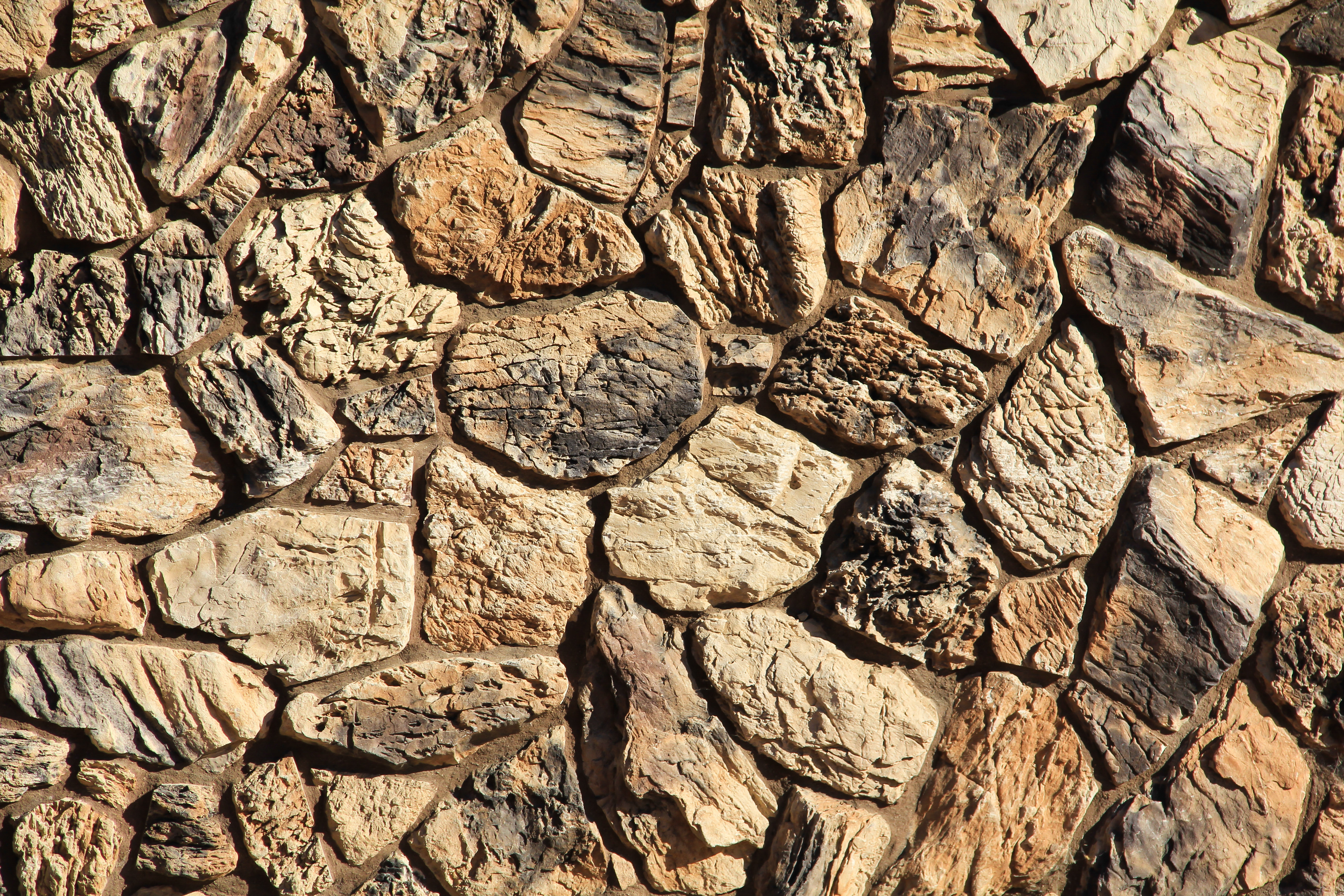 Stone Texture Rock Wall Jagged Rough Brown Masonry Stock Image