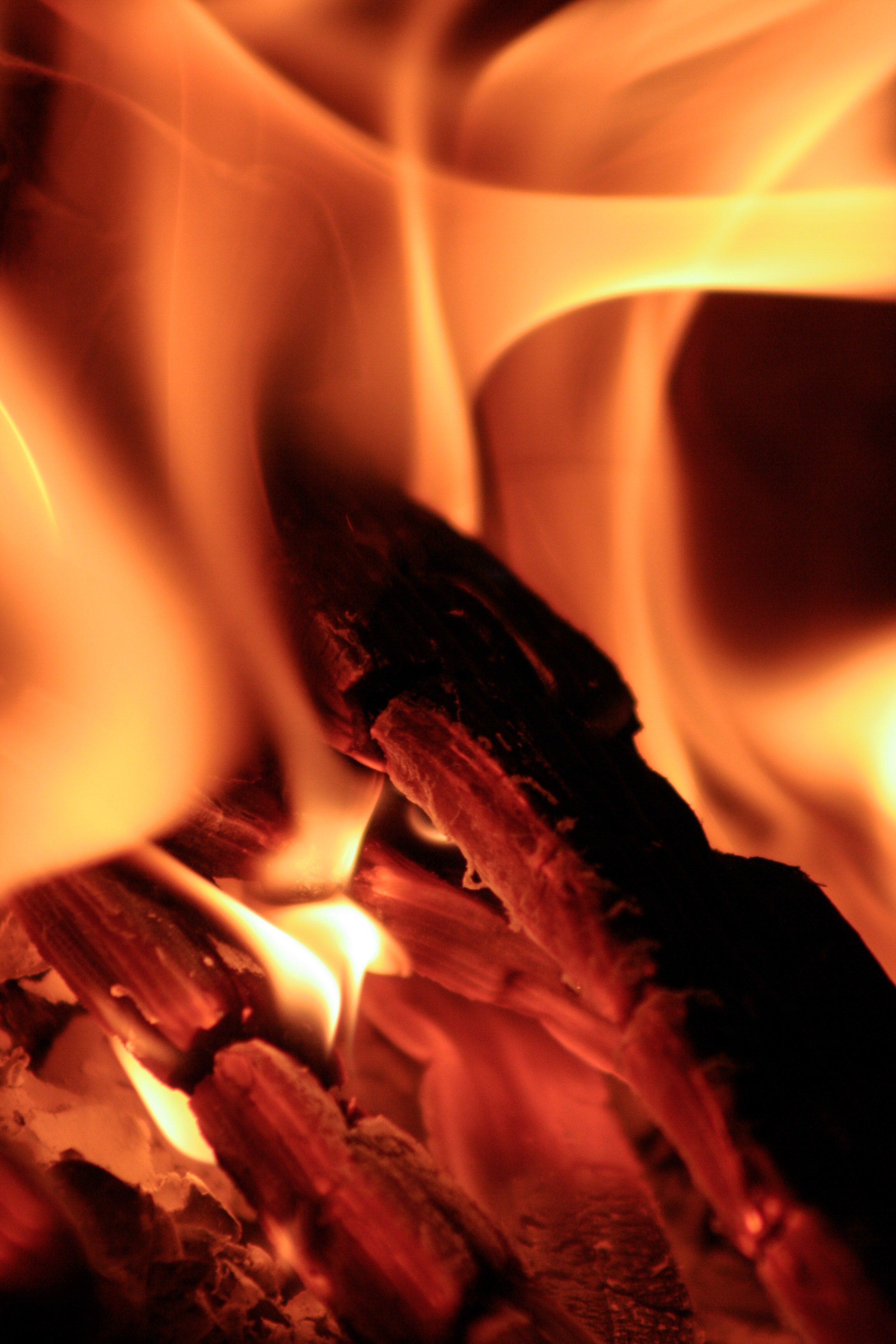 Fire Tecture Red Hot Burn Flame Light Orange Stock Photo