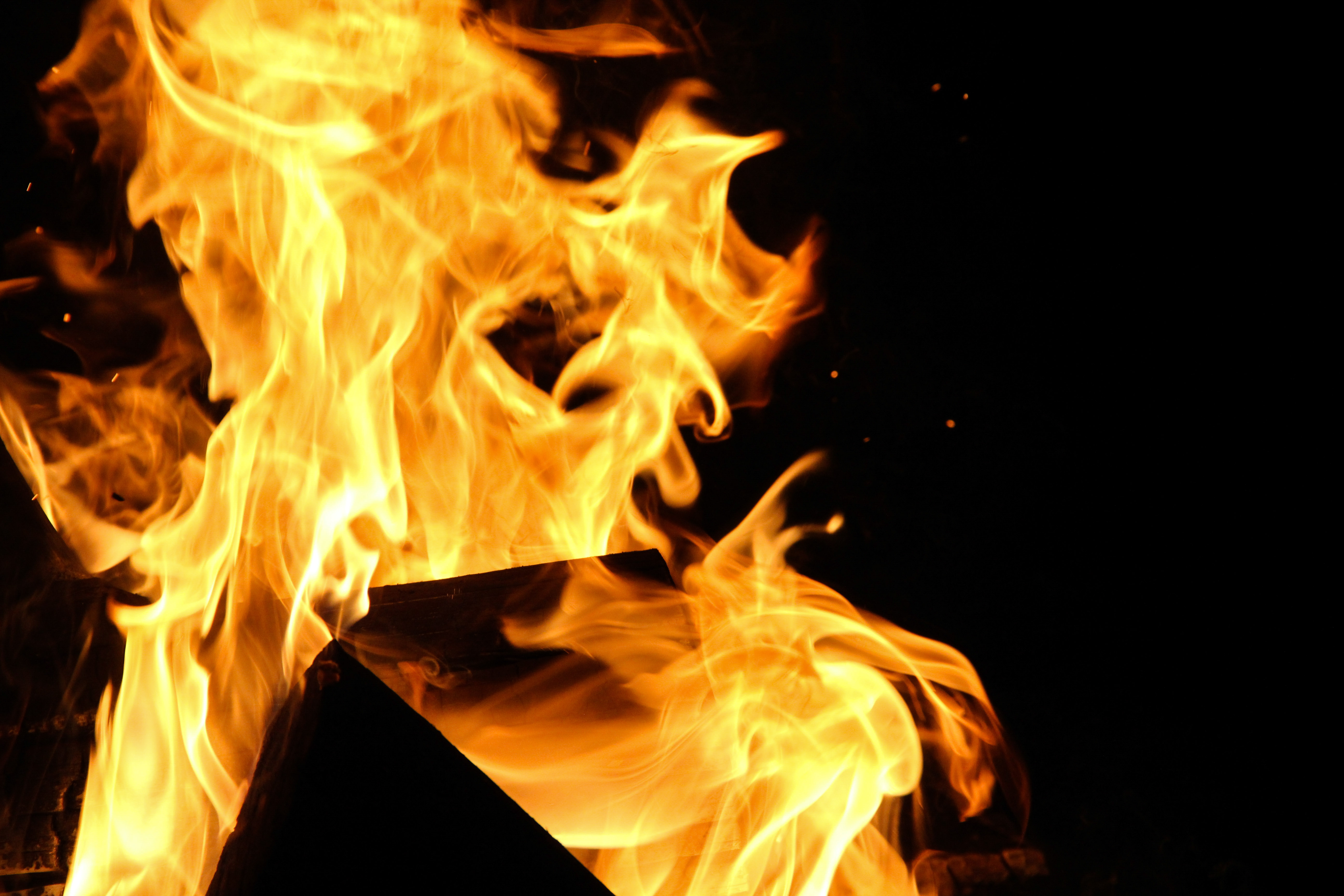 Fire Texture Large Bon Fire Heat Hot Burn Orange Wallpaper