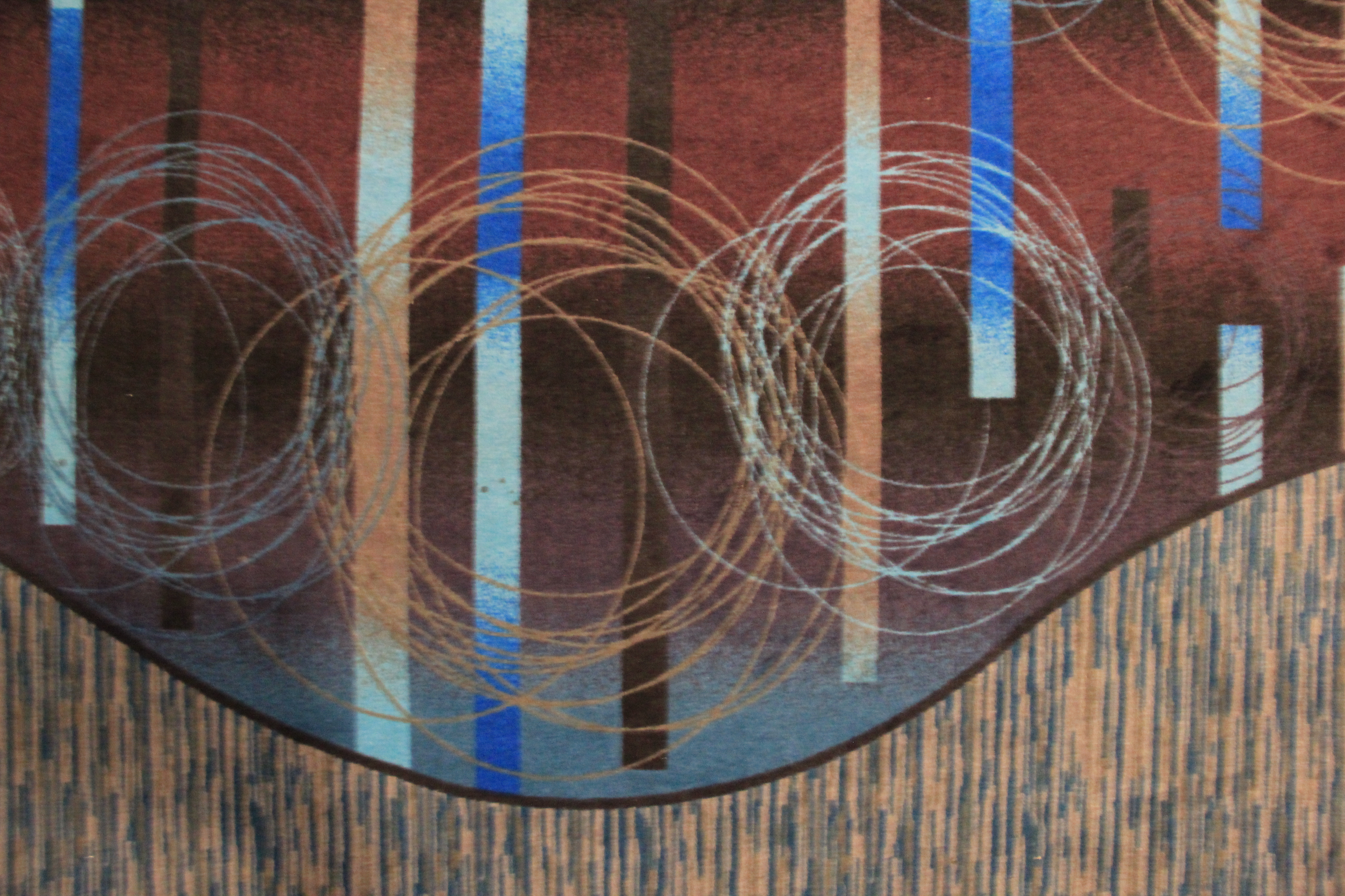 Fractal Design On Fabric Hand Woven Original